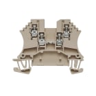 Weidmüller - Borne vissée beige, 1.5 mm², 17.5 A, 800 V, 4 connexions
