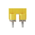 Weidmüller - Connecteur transversal (Borne), Vissé, Jaune, 125 A, 2 pôles