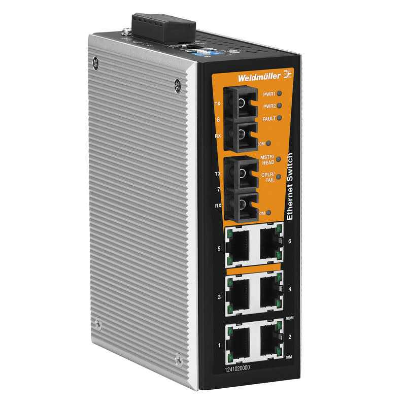 Weidmüller - Switch Fast Ethernet administrable, ValueLine, 6xRJ45, 2xSCS single-mode