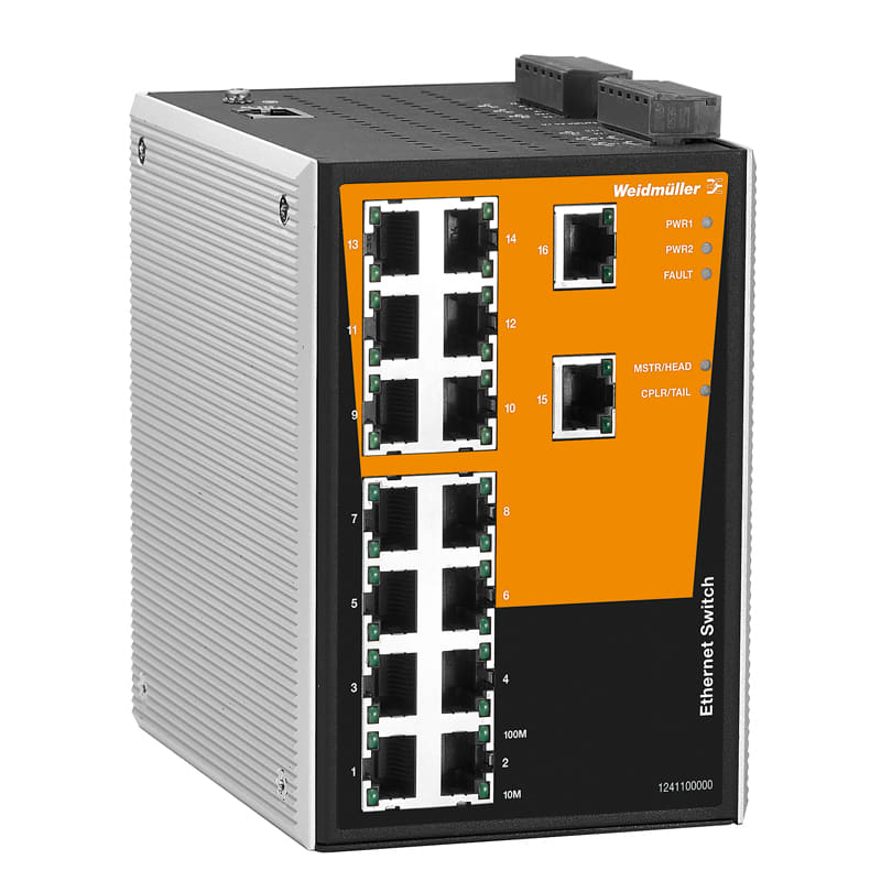 Weidmüller - Switch Ethernet Industriel aministrable, PremiumLine Fast Ethernet, 16x RJ45