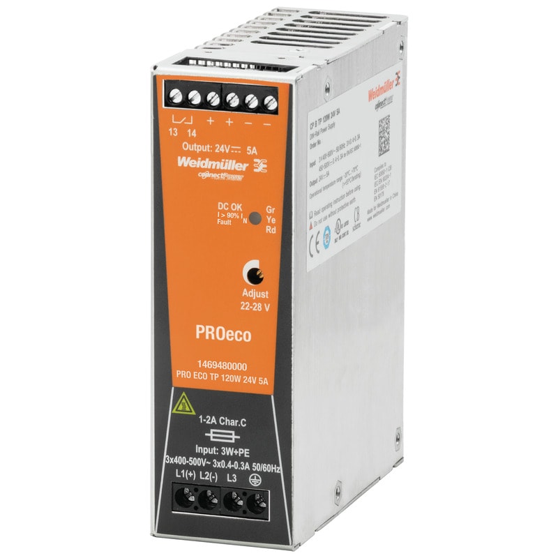 Weidmüller - Alimentation monophasée PRO ECO 120W 24V 5A