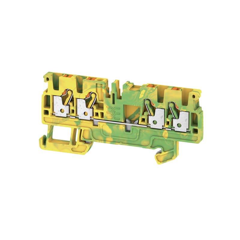 Weidmüller - Borne de mise à la terre, PUSH IN, 2.5 mm², Vert/jaune