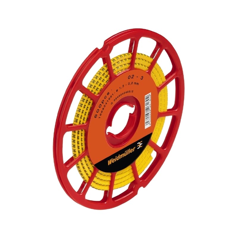 Weidmüller - Système de codage des câbles, jaune, Diamètre extérieur du conducteur:1.3 - 3 mm