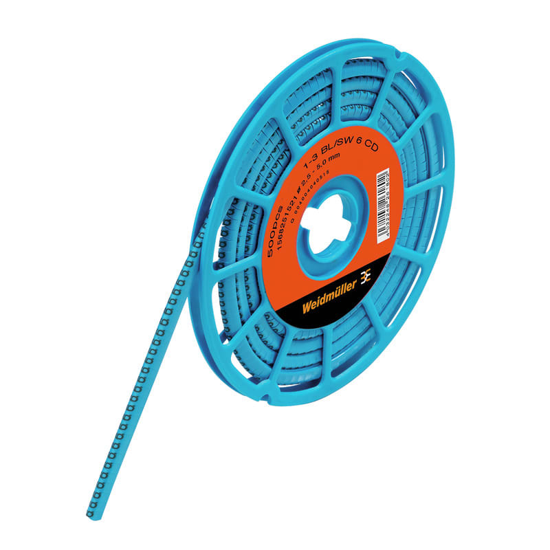 Weidmüller - Système de codage des câbles, bleu, Diamètre extérieur du conducteur:2.5 - 5 mm,