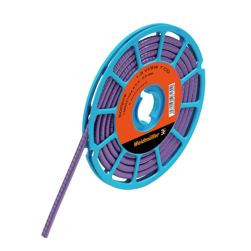 Weidmüller - Système de codage des câbles, violet, Diamètre extérieur du conducteur:2.5 - 5 m