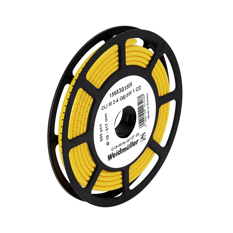 Weidmüller - Système de codage des câbles, jaune, Diamètre extérieur du conducteur:10 - 317 m