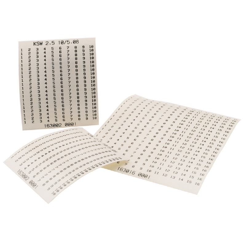 Weidmüller - Repérage de blocs de jonction, blanc, Pas en mm: 3.50, Caractères imprimés: Nomb