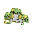 Weidmüller - Borne de terre, Raccordement à ressort, Vert/jaune, 2.5 mm², 500 V, 2 étages 4C