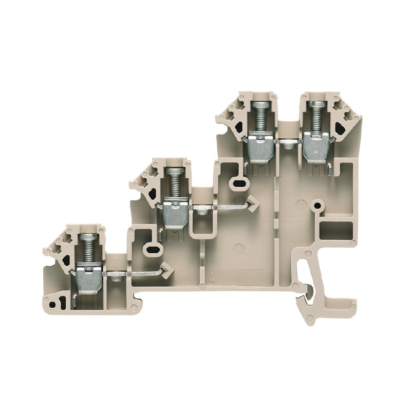 Weidmüller - Borne capteur-actionneur,Vissé, Beige , 2.5 mm², 24 A, 250 V, 4 connexions