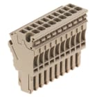 Weidmüller - Fiche pour bornes à ressort, Beige foncé, 2.5 mm², 24 A, 500 V, 10 pôles