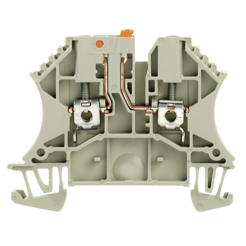 Weidmüller - Bornede test sectionnable, Vissé, Beige , 2.5 mm², 24 A, 500 V, 2 connexions