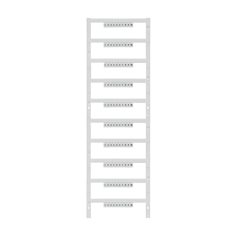 Weidmüller - Repérage de blocs de jonction, blanc, Pas en mm: 3.50, Caractères imprimés: Nomb