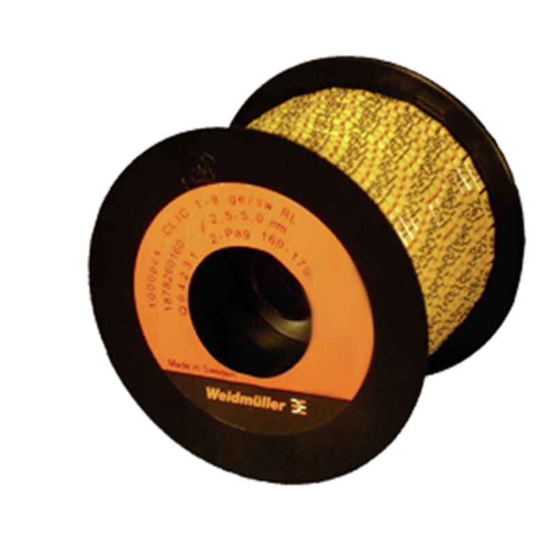 Weidmüller - Système de codage des câbles, jaune, Diamètre extérieur du conducteur:2.5 - 5 mm