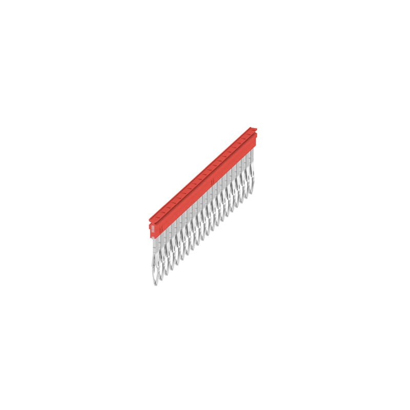 Weidmüller - Connexion transversale Rouge, 24 A, Nombre de pôles: 20, Pas: 5.10mm
