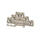 Weidmüller - Borne 3 étages, PUSH IN, 2.5 mm², 800 V, 22 A, Beige
