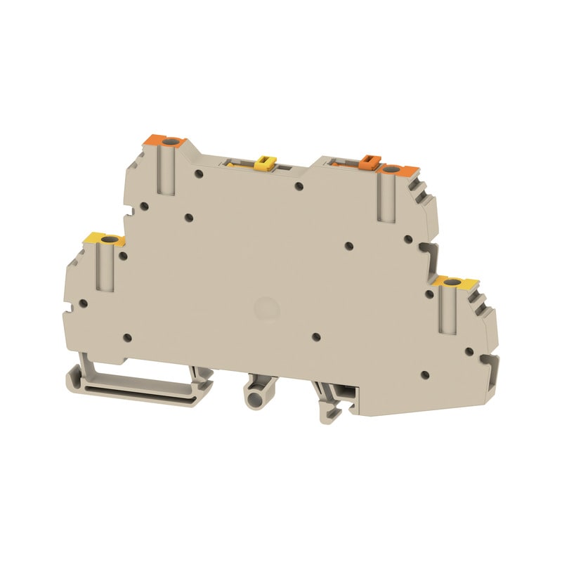 Weidmüller - Borne de test sectionnable, Vissé, Beige , 2.5 mm², 17 A, 500 V, 4 connexions