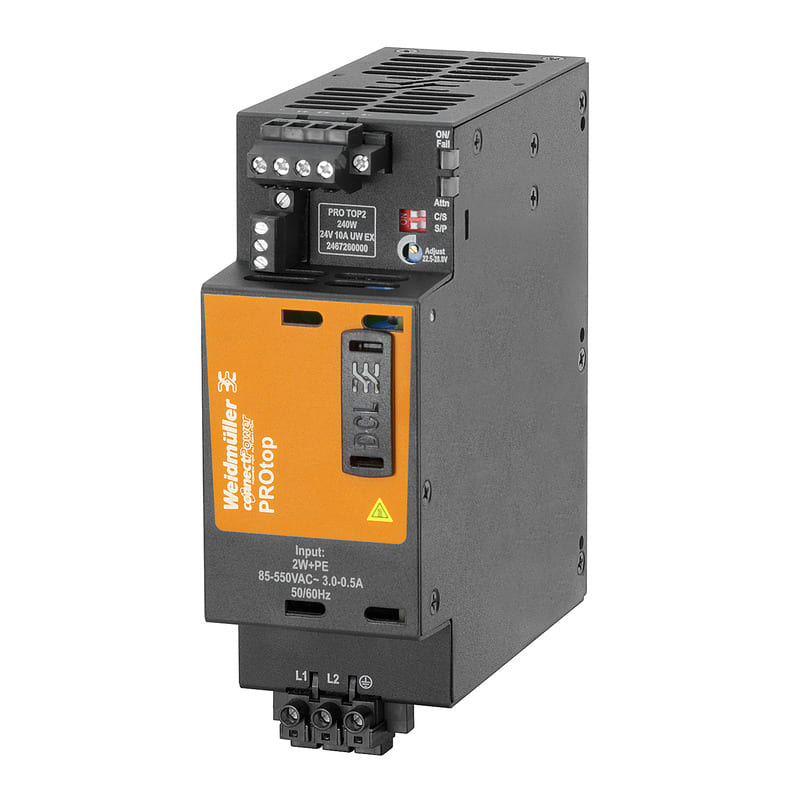 Weidmüller - Alimentation à découpage biphasée 230VAC / 24VDC avec 10A en sortie, ATEX