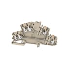 Weidmüller - Borne double étage, PUSH IN, 2.5 mm², 800 V, 22 A, Beige