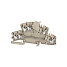 Weidmüller - Borne double étage, PUSH IN, 2.5 mm², 800 V, 22 A, Beige