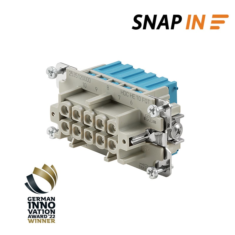 Weidmüller - HDC HE 10 N FQT BL - CIE Connecteurs industriels étanches