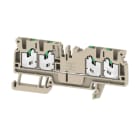 Weidmüller - Borne SNAP IN, Beige, 2.5 mm², 24 A, 800 V, 4 points de connexions