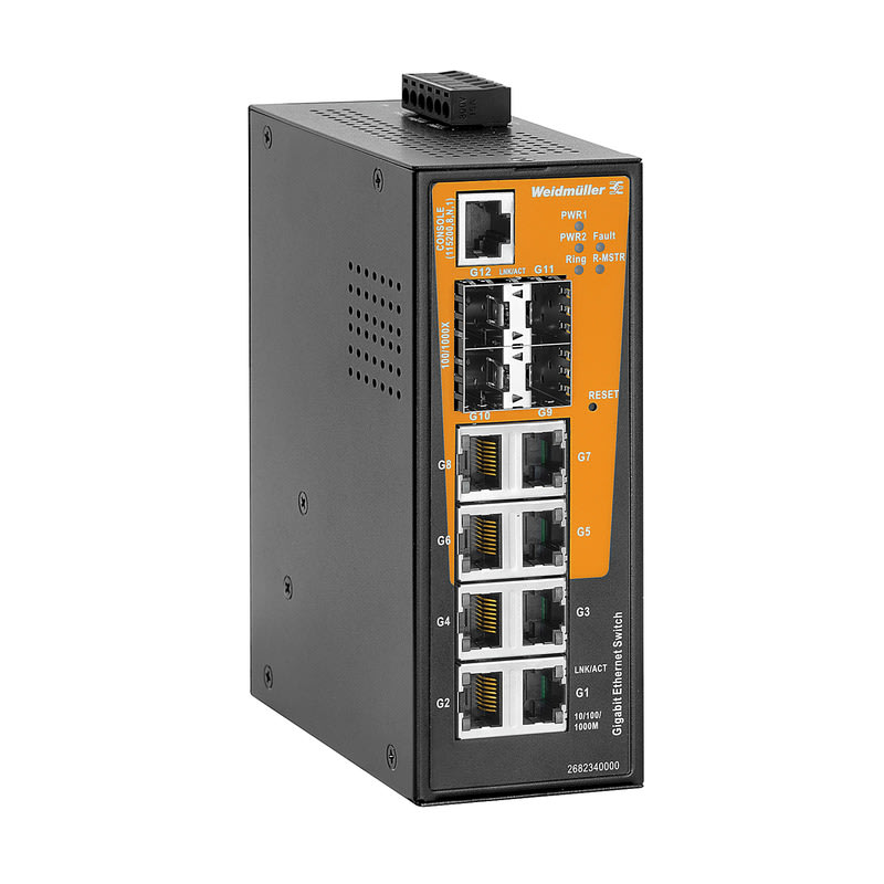 Weidmüller - Switch  Full GE administrable, AdvanceLine, PROFINET Classe B, 8xRJ45, 4xSFP