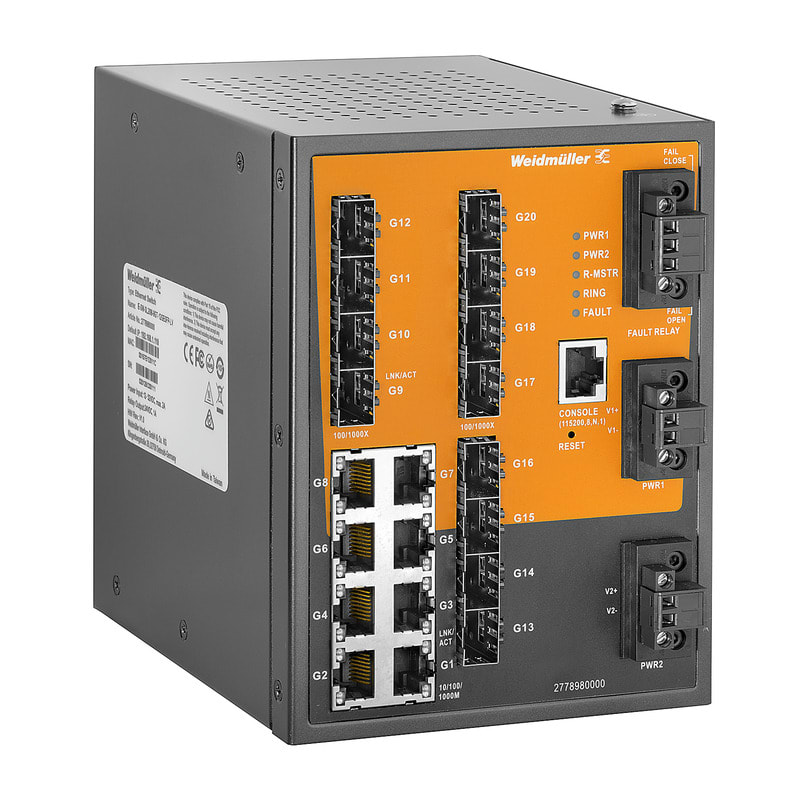 Weidmüller - Switch Full Gigabit Ethernet administrable, SubstationLine, IEC 61850-3