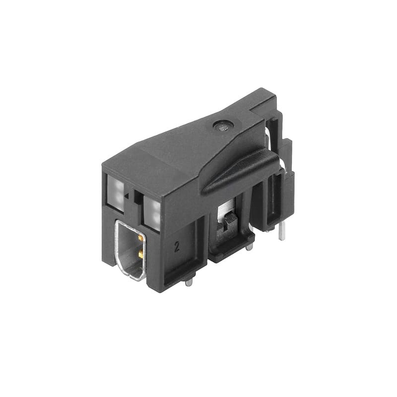 Weidmüller - Gamme SPE - Connecteur CI IP20, 90°, Mâle, Traversant, 2x Vert / Jaune