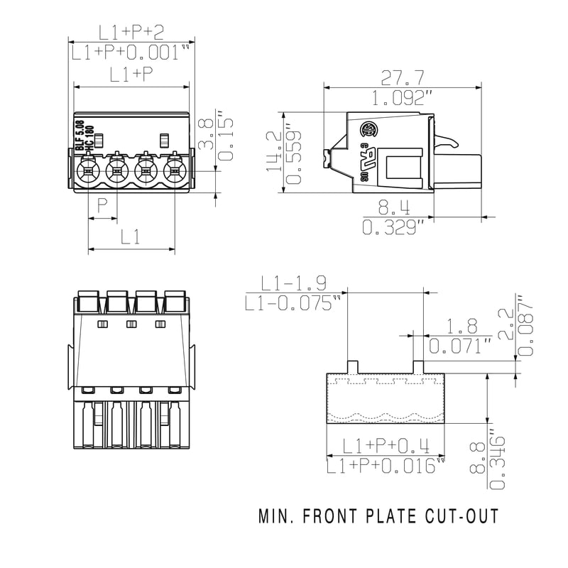 Weidmüller - BLF 5.08HC/05/180B SN OR BX - Connecteurs pour CI pas < 5mm