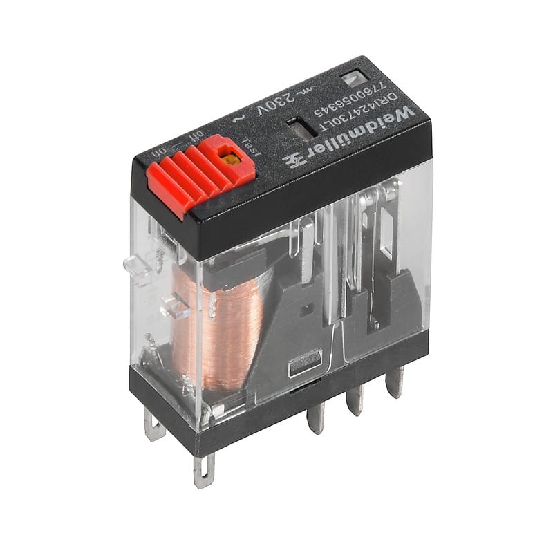 Weidmüller - Relais D-SERIES DRI, 2CO, 230 V AC, 5 A, avec levier de forçage, sans embase