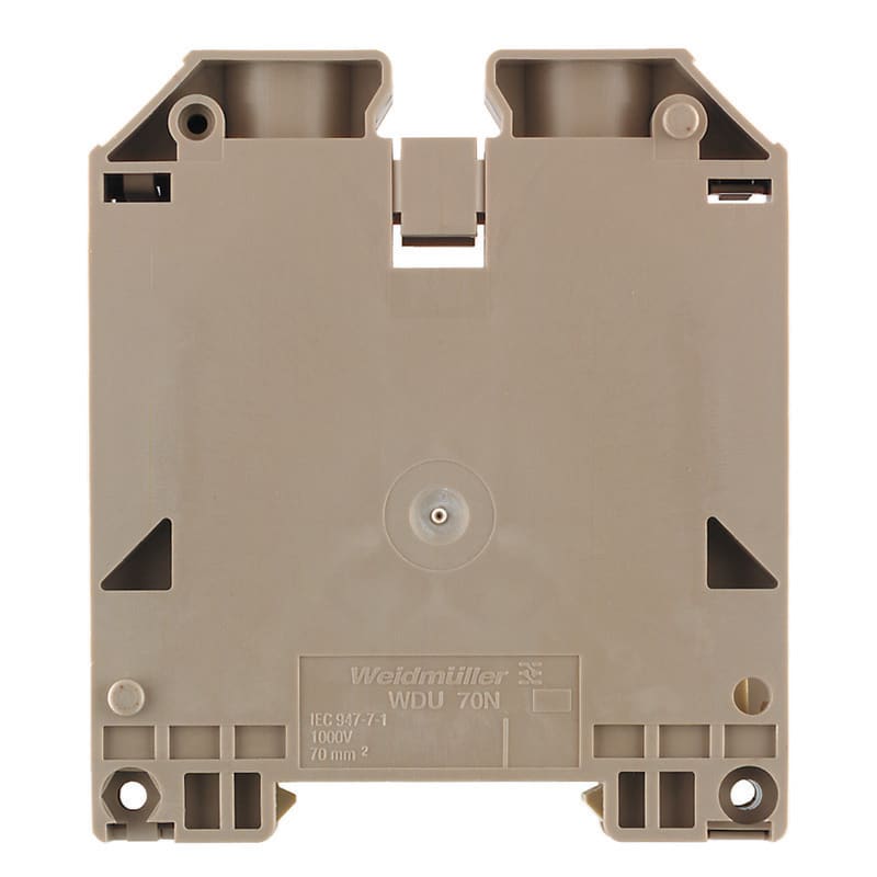 Weidmüller - Borne vissée beige, foncé, 70 mm², 192 A, 1000 V, 2 connexions