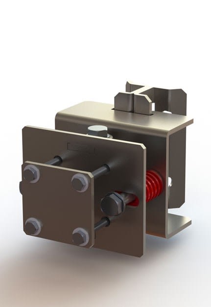 Blachere - Fixation universelle à ressort la paireRAL7032  pour installation décors poteaux