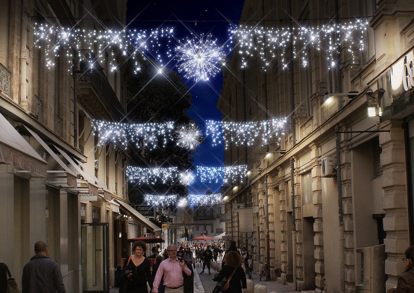 Blachere - STALACTIT LIGHT® led+ -230V-4,5m 180 led blanc pur- Hauteur max: 0,8m-fixe