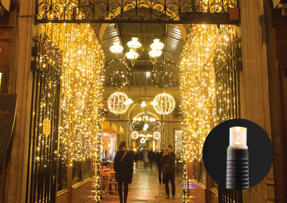 Blachere - Rideau led+ -230V-2m x 1,5m 210 led blanc chaud