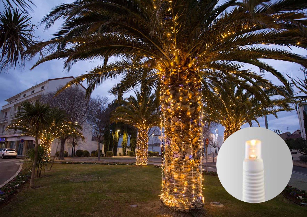 Blachere - Rideau led+ -230V-2m x 1,5m 210 led blanc chaud