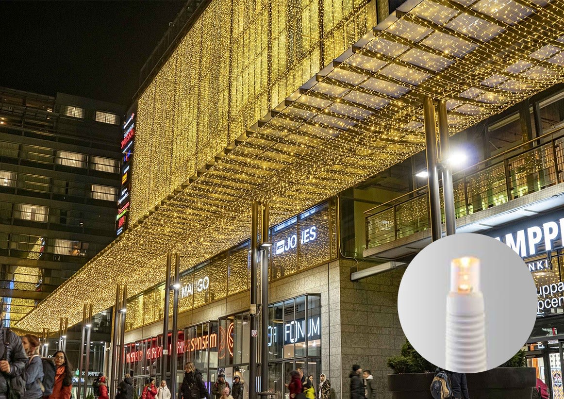 Blachere - Rideau led+ -230V-2m x 10m 1050 led blanc chaud