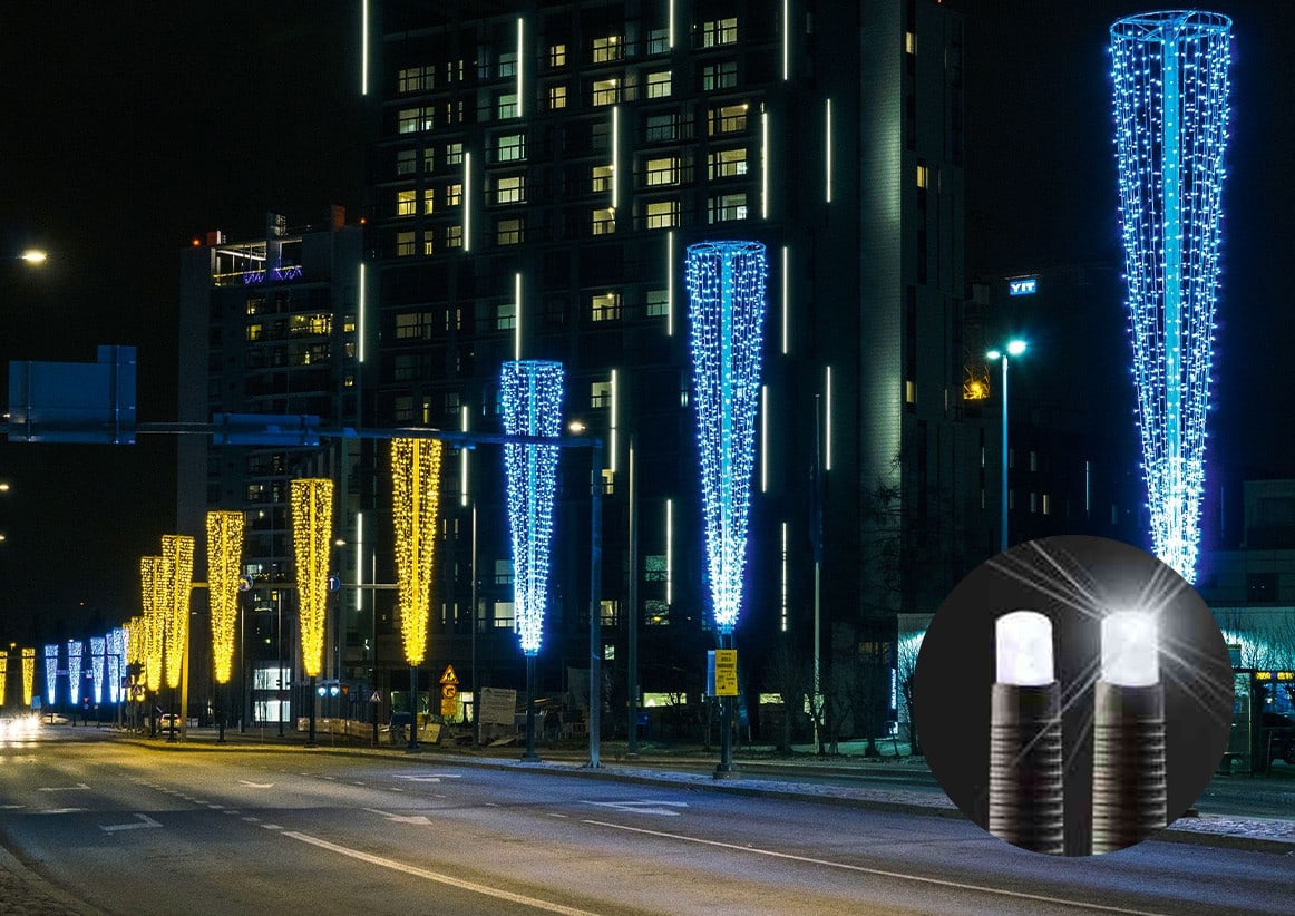 Blachere - Rideau led+ et flash-230V-2x5m 360 led blanc pur et 180 slow flash