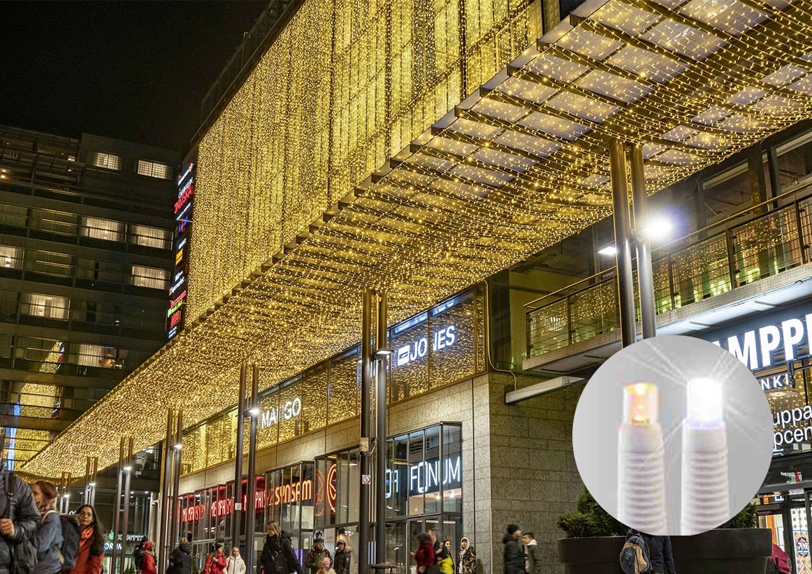 Blachere - Rideau led+ et flash-230V-2x10 690 led blanc chaud et 360 slow flash