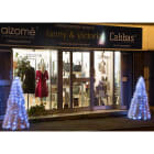 Blachere - Rideau micro led sur piles - H:1,50 - 162 LED Blanc Pur + 18 LED Flash blanc Pur