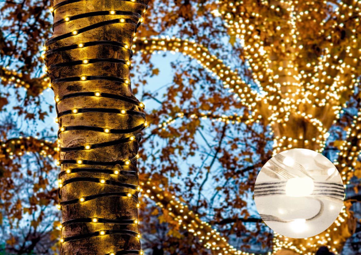 Blachere - Guirlande Microlight+Pro guirlande 19.2m 192 Microlight+ Pro blanc chaud