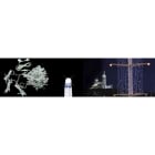 Blachere - Rideau LED Blanc pur-230V-2x1,5m 160 led blanc pur-fixe-8 descentes de 1,5m