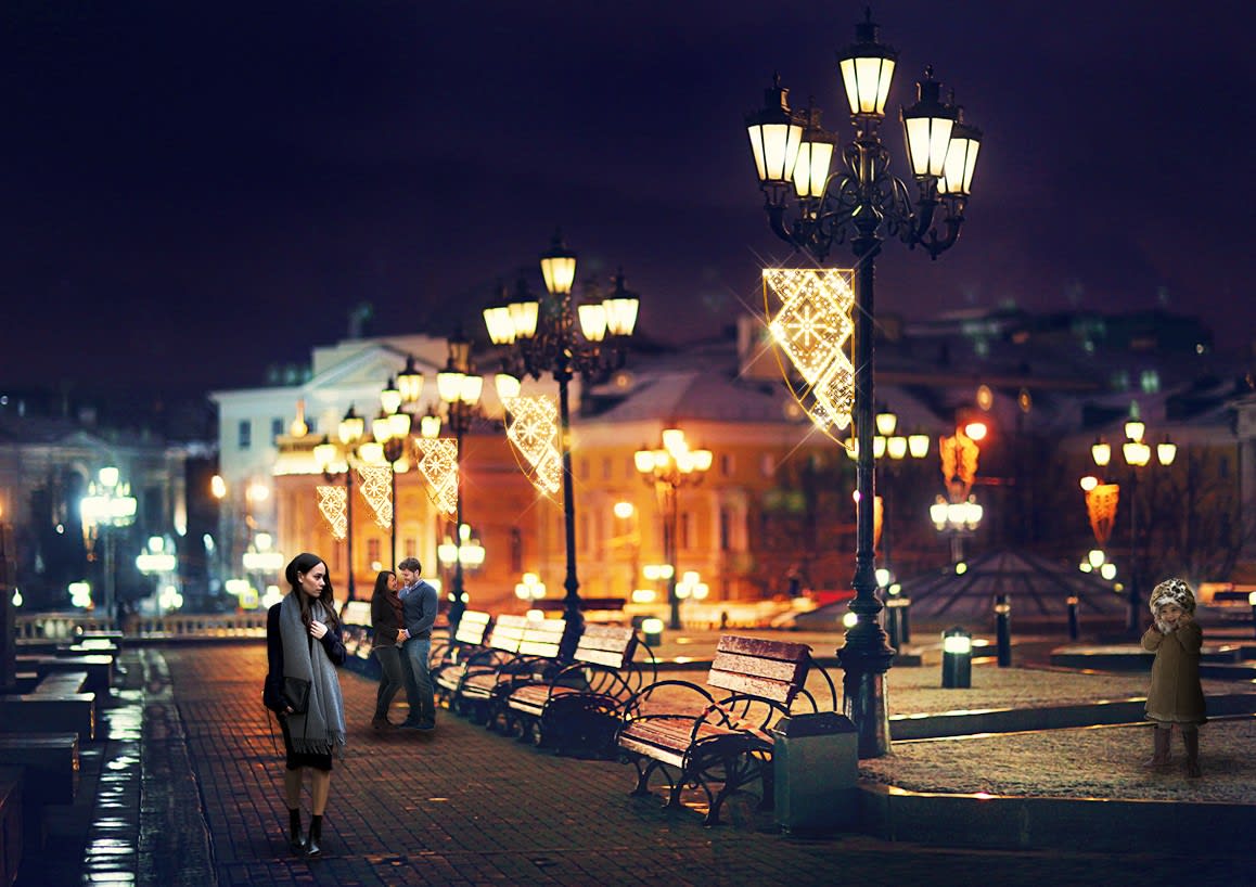 Blachere - Décor QUADRILLE PETIT POTEAU QUADRILLE BLANC CHAUD RECYPRINT LED