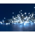 Blachere - Guirlande GRAPPE 800 LED Blanc pur - 24V - L:9m - câble vert - 8 fonctions