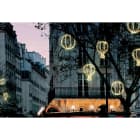 Blachere - Microlight+ Suspension Montgolfière H:60cm- 136 led blanc chaud- câble PVC blanc