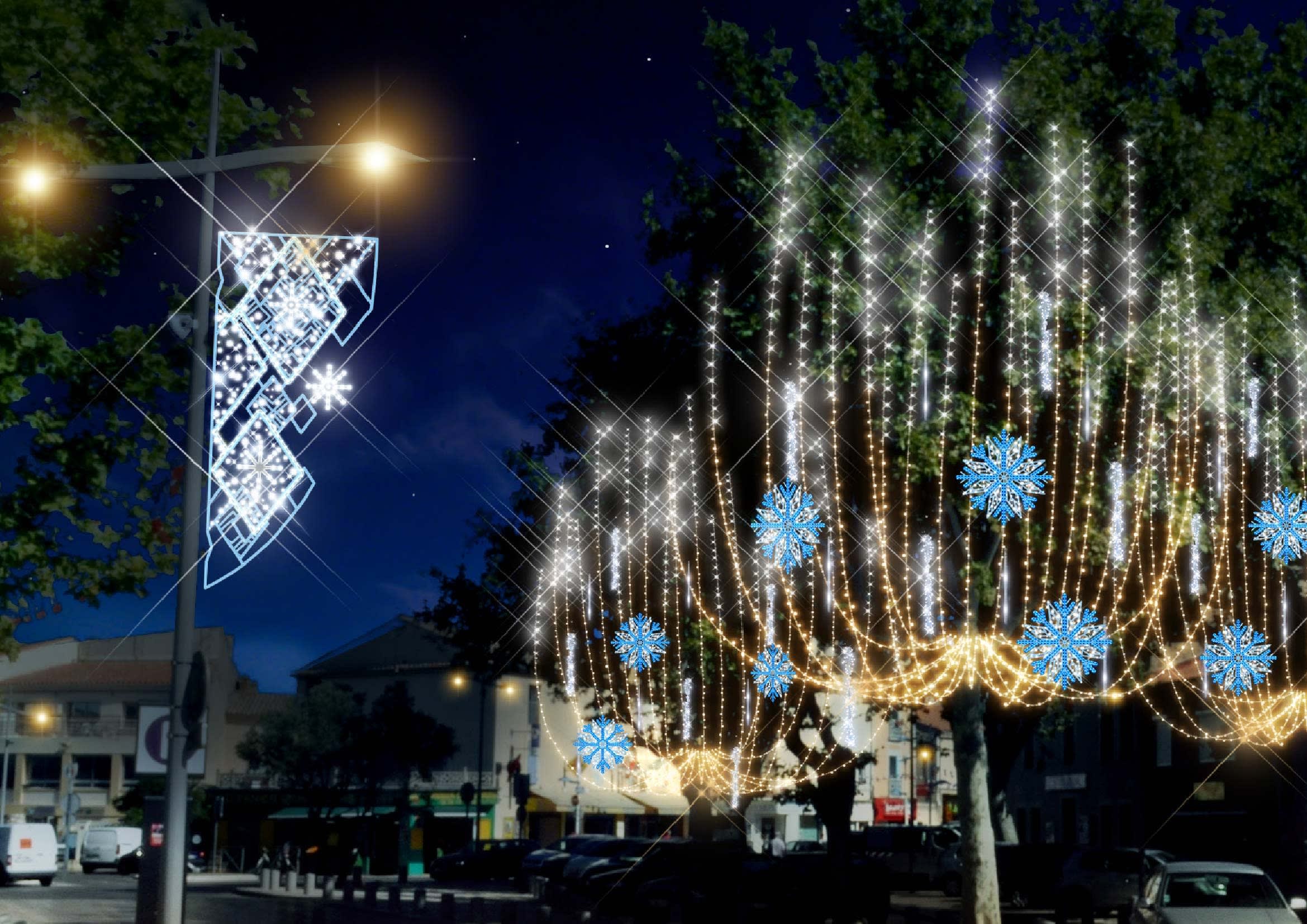 Blachere - Décor QUADRILLE PETIT POTEAU QUADRILLE BLANC PUR RECYPRINT LED