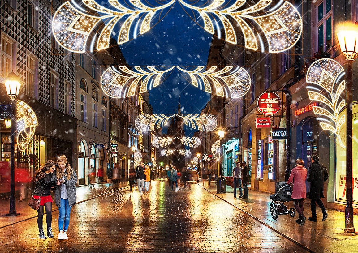 Blachere - Décor SERENADE POTEAU ART NOUVEAU BLANC CHAUD RECYPRINT LED