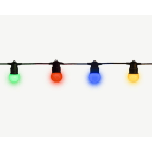 Blachere - Guirlande solaire & secteur multico 24V-4,5 m10 ampoules, sur secteur raccord 3x