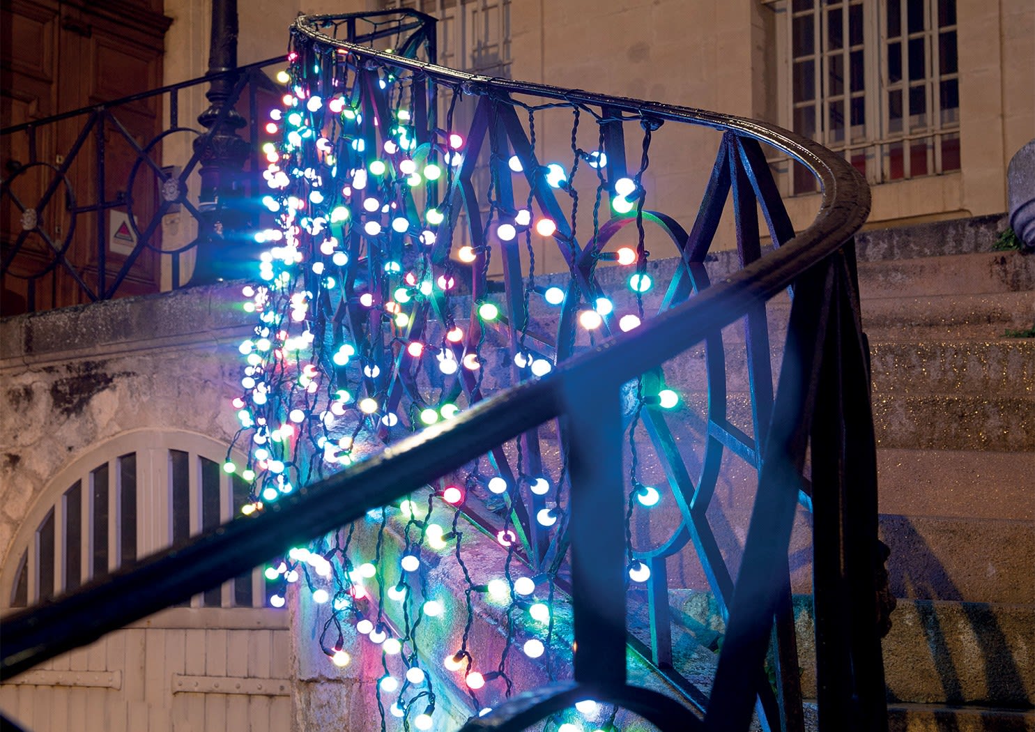 Blachere - Rideau JOYLIGHT Cherrylight® led RGB-230 180 RGB milky balls ø25mm- 2x1.5m