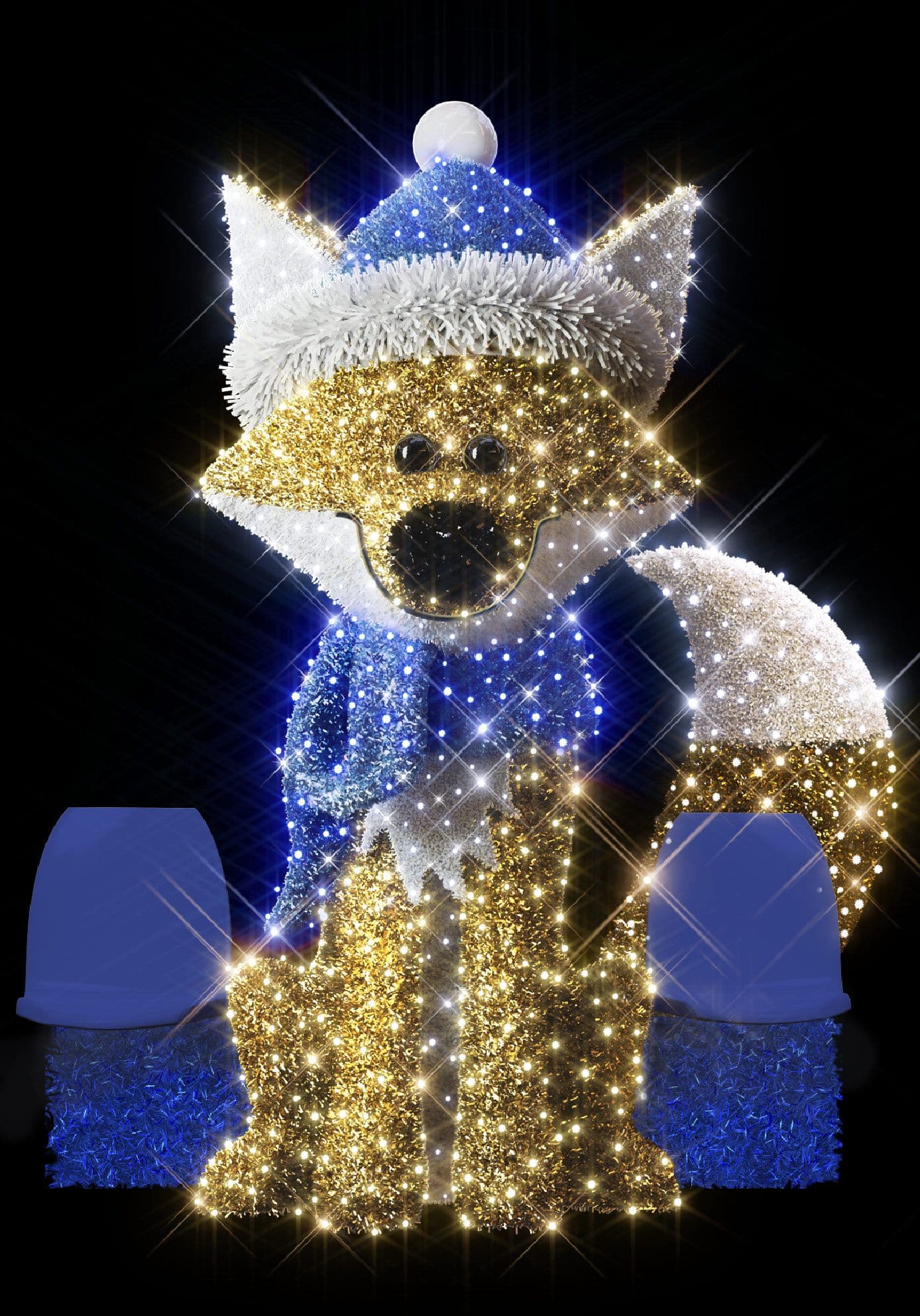 Blachere - Décor FOX  RENARD BLANC PUR LED 3D