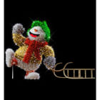 Blachere - Décor MAX BONHOMME DE NEIGE LUGE BLANC PUR LED 3D